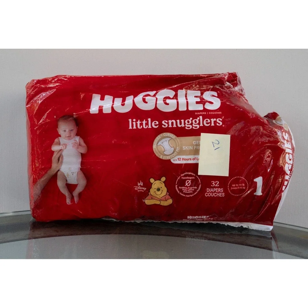 Lot of 78 Huggies Little Snugglers Baby Diapers - 21 / Size‎ 1 - 57 / Size 2
